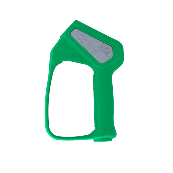 grüne Halbschale mit Schild Clean Unit