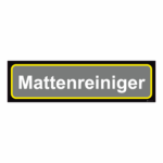 Aufkleber Mattenreiniger Gerätekennzeichnung Frontansicht